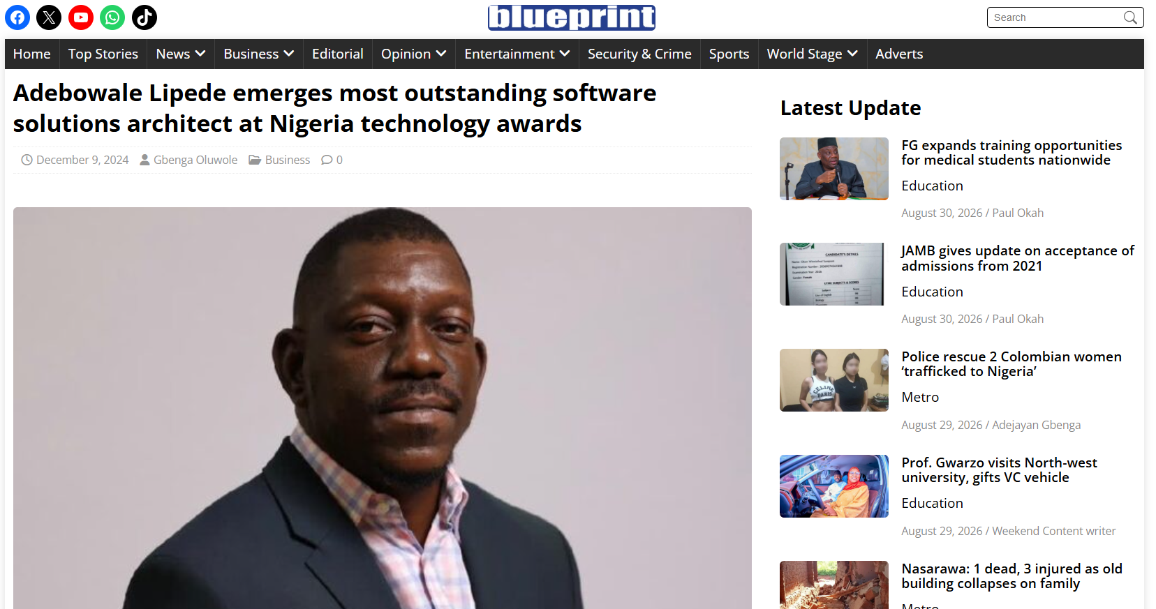 Most Outstanding Software Solutions Architect